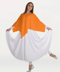 Body Wrappers Girls Convertible Handkerchief Hem Skirt-Shoulder Drape