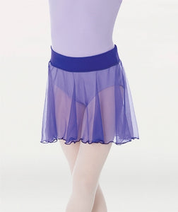 Body Wrappers Girls Medium Length Chiffon Tapered Skirt