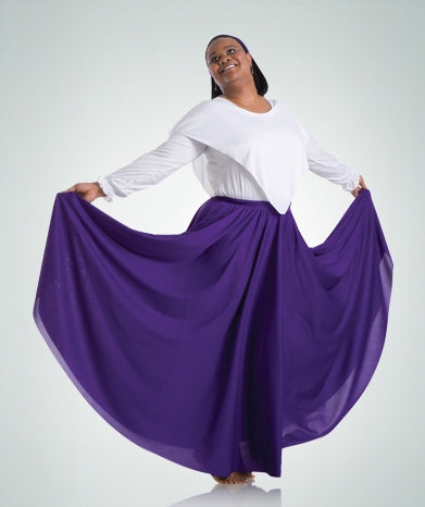Women's Chiffon Full Length Floor Skirt including plus size