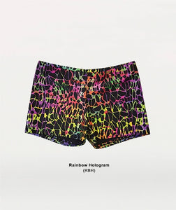 Body Wrappers Rainbow Hologram Dance Hot Shorts