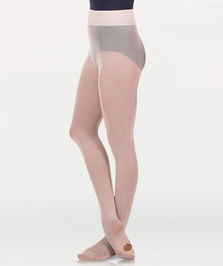 Body Wrappers Adult Convertible Dance Tights with a knit waistband