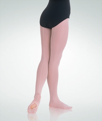 Body Wrappers totalSTRETCH Adult's Traditional Convertible Mesh Backseam Dance Tights
