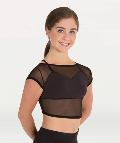 Body Wrappers Tween Crop Faux Bra