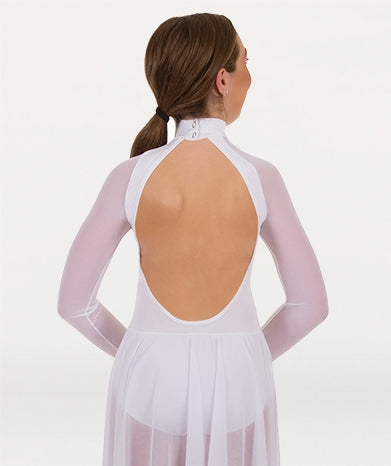 Body Wrappers Adult MicroTECH Long Sleeve Mock Neck Dance Dress