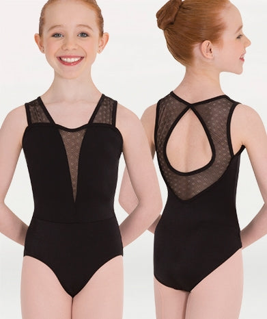 Body Wrappers Petite Floral Keyhole Back Leotard