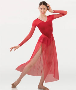 Body Wrappers Adult Long Sleeve Dance Dress