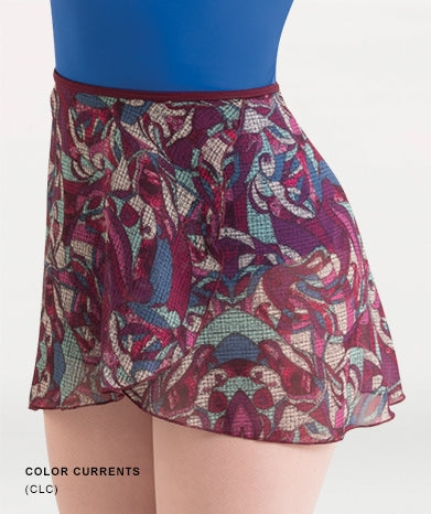 Body Wrappers Adult Chiffon Skirt - Color Currents