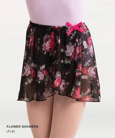 Body Wrappers Adult Chiffon Skirt - Flower Showers