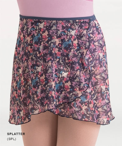 Body Wrappers Adult Chiffon Skirt - Splatter