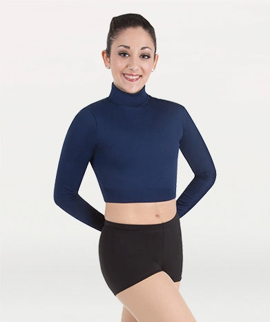 Body Wrappers Girls Long Sleeve Turtleneck Midriff