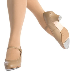Capezio Leather Jr. Footlight with Taps attached