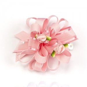 Dasha Grosgrain & Sheer Loops w- Rosebud Barrette
