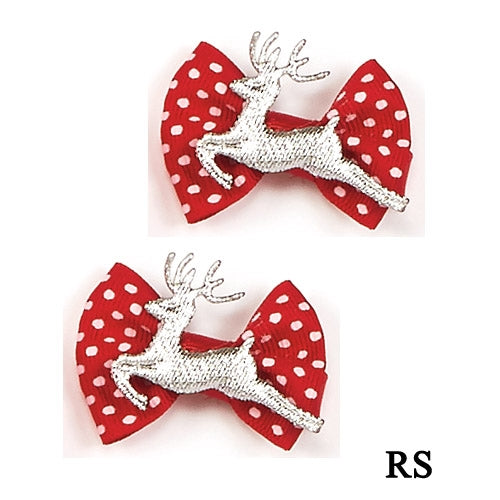 Dasha Reindeer Bow Pair