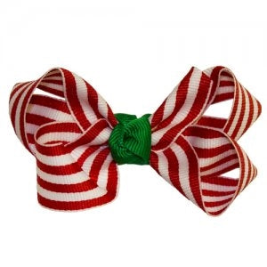 Dasha Holiday Stripe Four Way Bow