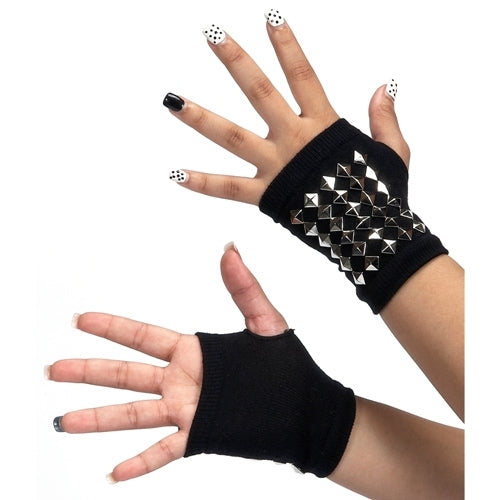 Dasha Metal Diamond Stud Palm Gloves