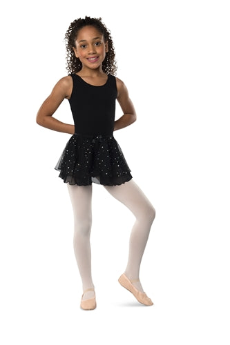 Danshuz Child Double Layer Skirt With Hologram Dot Print