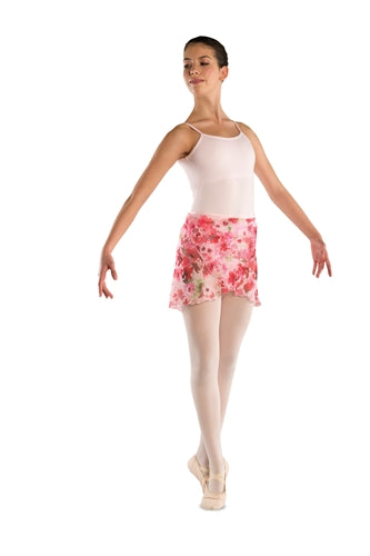 Danshuz Adult Pink Floral Chiffon Ballet Skirt