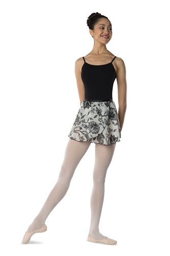 Danshuz Adult Black Floral Ballet Skirt