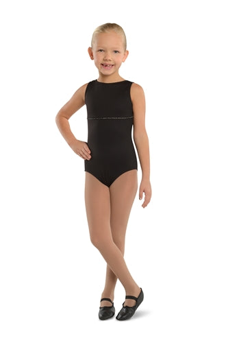 Danshuz Child Boatneck Rhinestone Leotard