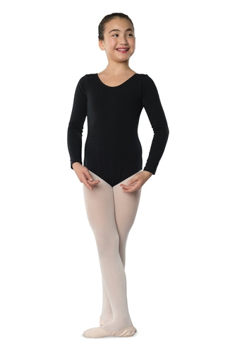 Danshuz Child Long Sleeve Cotton Leotard