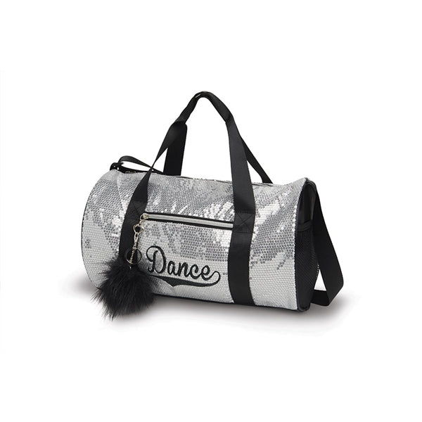 Danshuz Sequin Silver Dance Duffel Bag