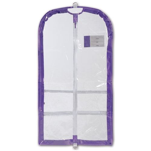 Danshuz Clear Competition Garment Bag with Lavender Trim