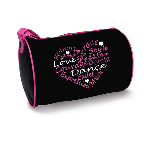 Danshuz Dance Words Heart Duffel Bag