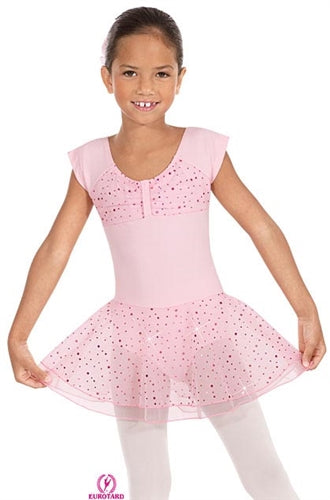 Eurotard Sparkle Cap Sleeve Skirted Leotard