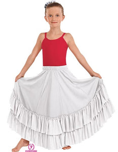 Eurotard Child Solid Double Ruffle Flamenco Skirt