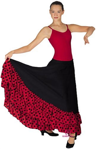 Eurotard Child Solid-Dot Flamenco Skirt