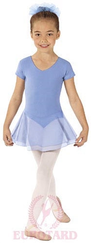 Eurotard Child Short Sleeve Leotard with Double Layer Skirt