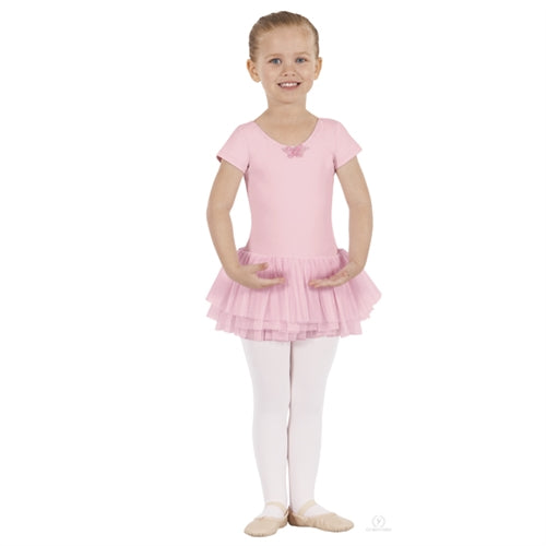Eurotard Tutu Cute Butterfly Short Sleeve Leotard with Skirt
