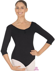 Eurotard Adult Pinch Front and Back 3-4 Sleeve Leotard