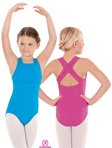 Eurotard Microfiber Woven Lattice Back Leotard, child, adult