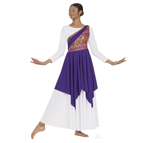 Eurotard Adult Joyful Praise Dance Asymmetrical Tunic, S-M-L-XL