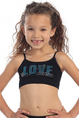 KIDS LOVE DANCE STUD CAMI BRA TOP