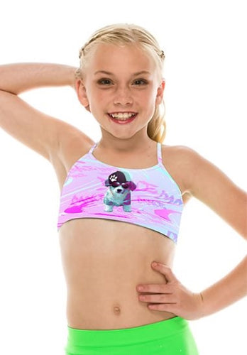 KIDS PUPPY I LOVE DANCE CAMI BRA TOP