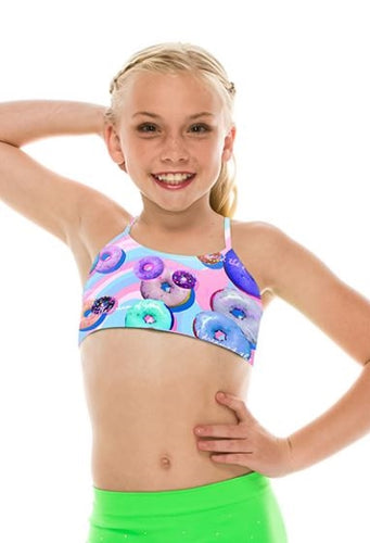 KIDS DONUTS DANCE CAMI BRA TOP