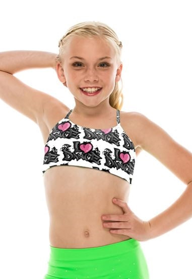 KIDS I LOVE DANCE CAMI BRA TOP