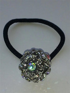 Rhinestone Ponytail Holder - Ball