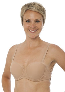 "Clearly Hooked" Padded Molded Cups Bra w- Clear Back Band and Straps