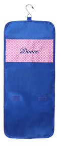 Sassi Designs Diamond Navy Hanging Accessory Bag with embroidered "Dance"