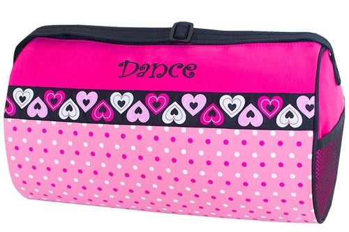 Sassi Designs Dotz n Hearts Medium Roll Duffel with Dance