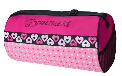 Sassi Designs Dotz n Hearts Medium Roll Duffel with Gymnast