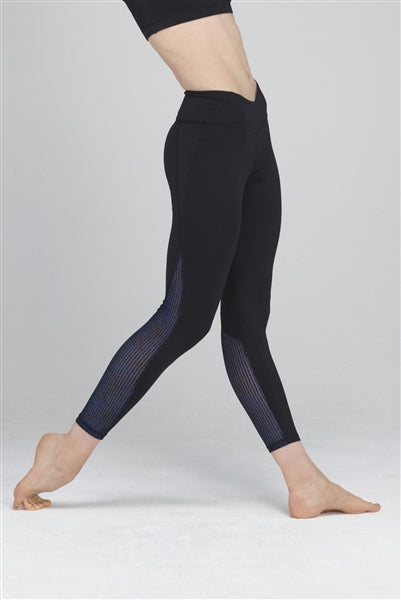 Wear Moi Baghera Adult Leggings with Night Blue Detail on Mesh