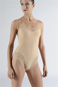 Wear Moi Corea Adult Undergarment Leotard w- Clear Adjustable Straps