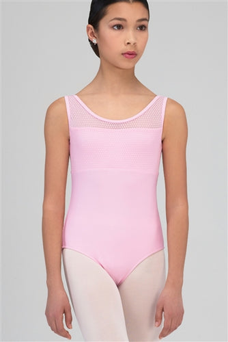 Wear Moi Peacok Youth Tank Leotard w- Lace Detail